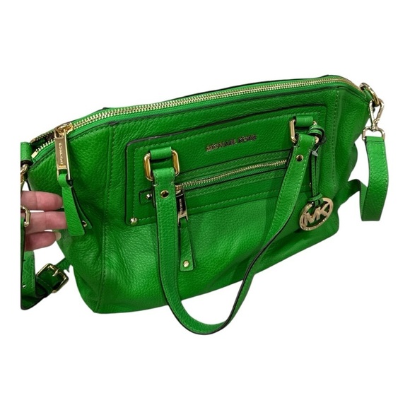 Michael Kors Gilmore Medium  Leather Satchel Bag Palm New - Picture 9 of 11